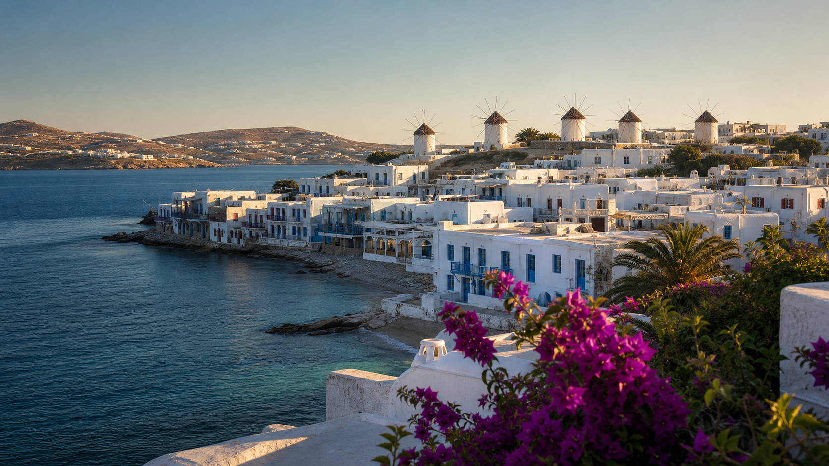 Mykonos island view, Greece